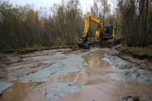 Silolahden alavaluma-alueen kosteikko valmistui pääasiassa 3.10.2016.